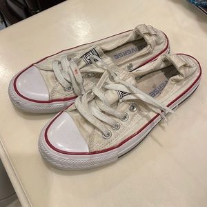 Converse white canvas low tops